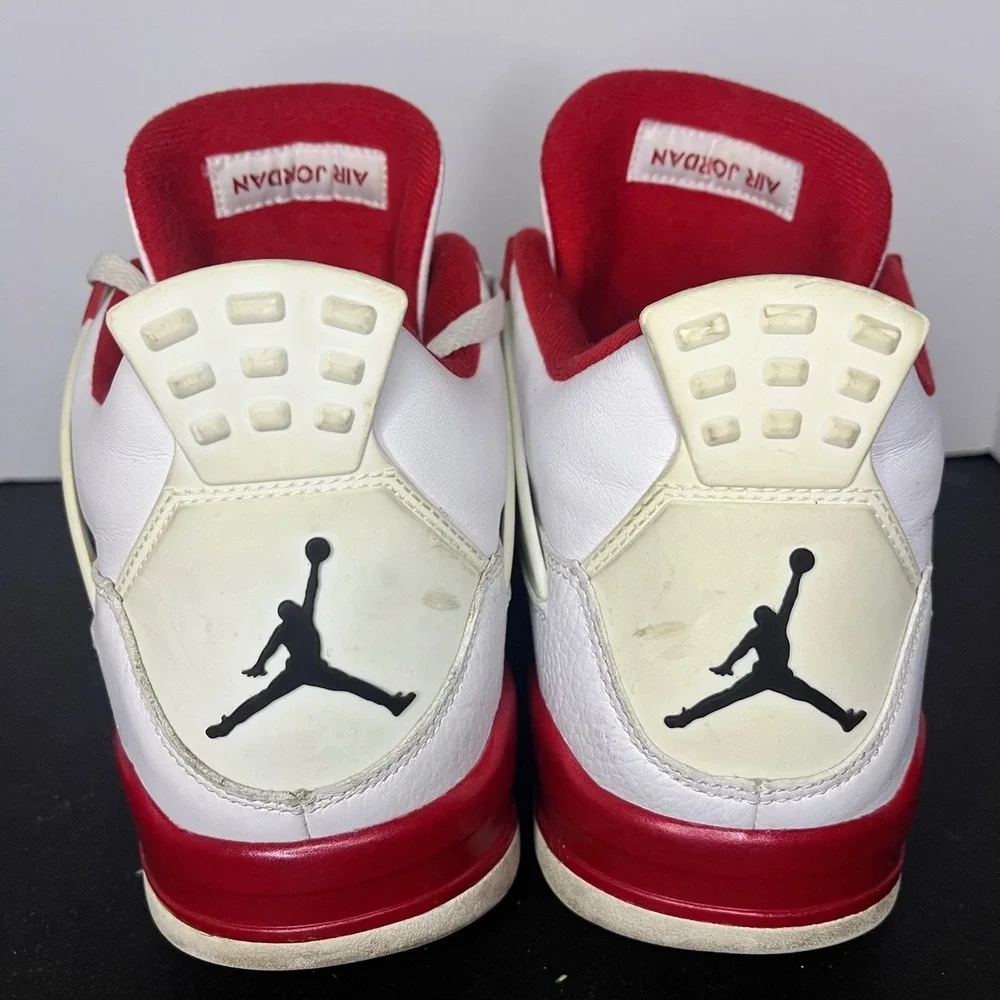 Air Jordan 4 Retro Alternate 89 White Gym Red Black 308497-106 Mens 12